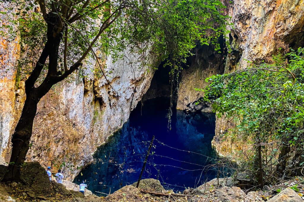 Sleeping Pool at Chinhoyi Caves, Zimbabwe – natural sinkhole with clear blue water